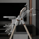 Adjustable Baby High Chair 0-6 Years, Portable Infant Feeding Seat With Safety Belt, Silent Lockable Wheels