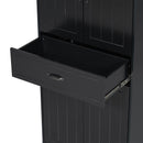 Modern Bathroom Storage Cabinet With Two Laundry Baskets, One Drawer, Adjustable Shelf