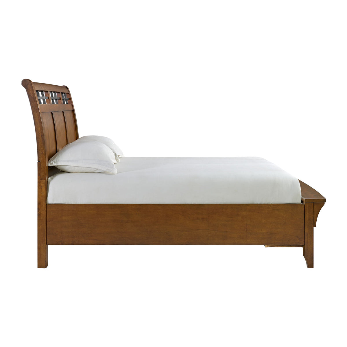 Gage Sleigh Storage Bed in Light Brown by Elements International, view 6