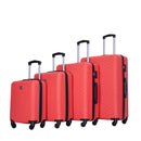 Luggage 4 Piece Lightweight Suitcase With Rotating Wheels With Tsa Lock,