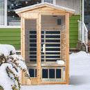 2 Person Far Infrared Old Fir Outdoor Sauna Room - Natural