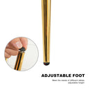 Modern Simple Linen Dining Chair With Plated Metal Legs (Set of 2)