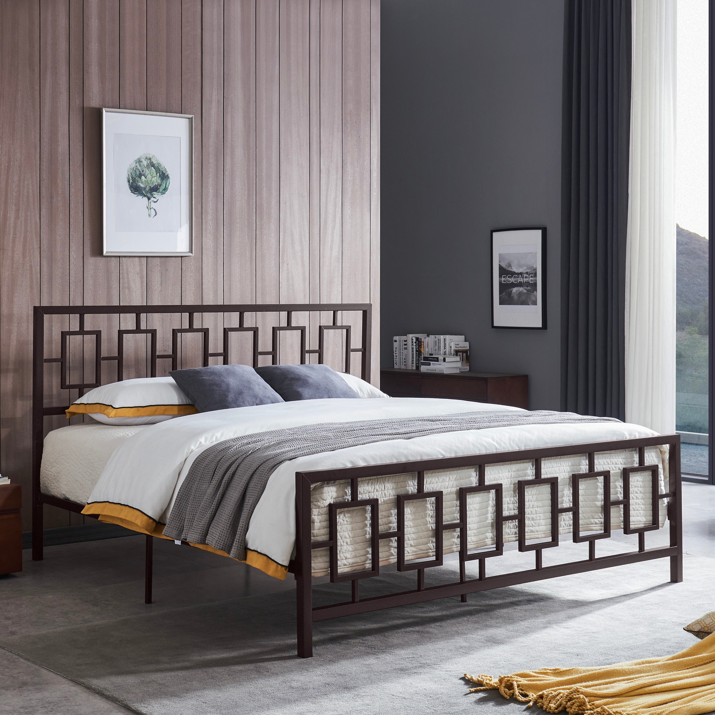 KING SIZE METAL BED - Atlantic Fine Furniture Melbourne FL