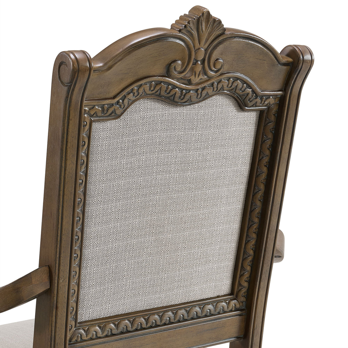 Madison Park Dining Arm Chair (Set of 2) in Walnut / Beige by Elements International, view 9