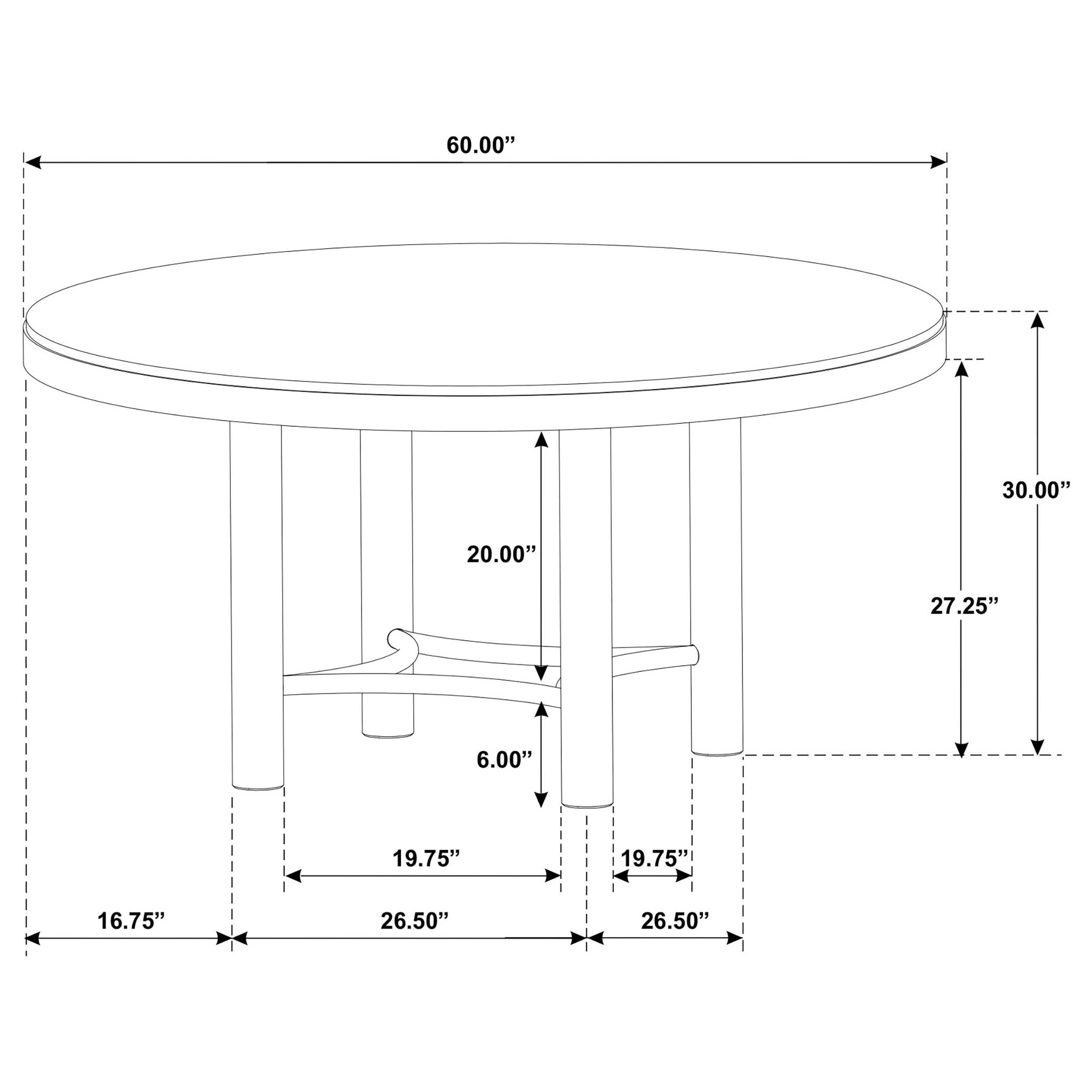 Arini 5-piece Round Dining Table Set Sand Wash and Black - Atlantic Fine Furniture Melbourne FL