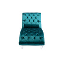 Velvet Chaise Lounge Indoor, Button Tufted Upholstered Chaise Lounge Chair With Pillow