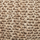 Handmade Jute Pouf With Cable Knit Pattern - Natural