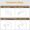 Adjustable 3 Color LED Sandstone Wall Decor With Simulated Plants, Glass Vase & Rabbit Statue - Light Coffee