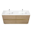Bathin Freestanding Bathroom Vanity With Double Sinks, Bathroom Storage Vanity Cabinet With Stone Resin Countertop And Soft Close Drawers