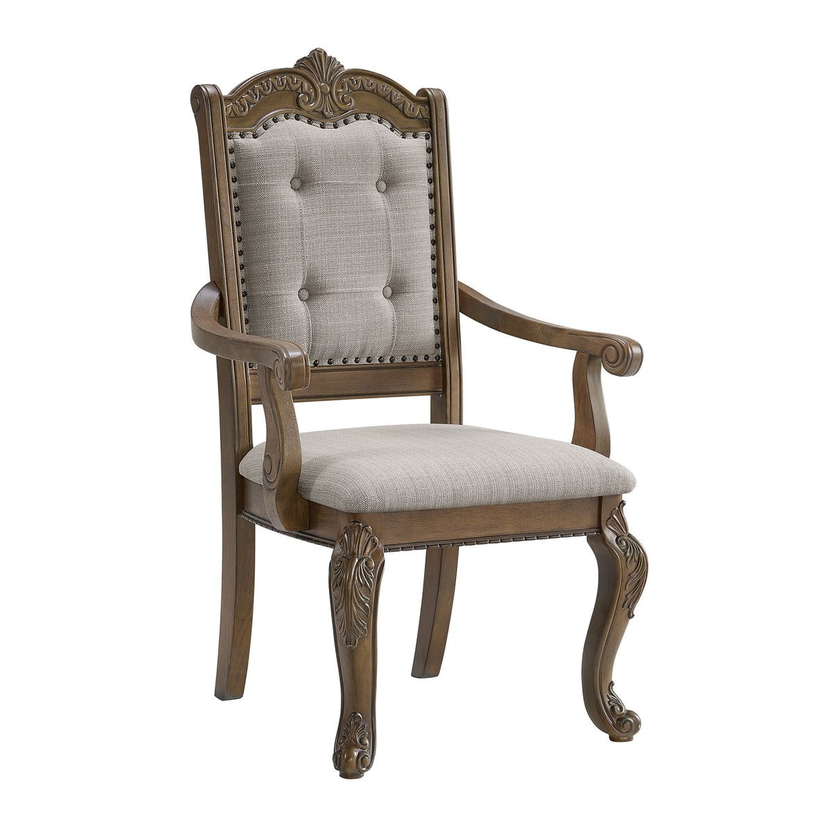Madison Park Dining Arm Chair (Set of 2) in Walnut / Beige by Elements International, view 10