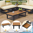 Outdoor Sectional Sofa Set With Adjustable Reclining Seats
