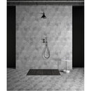 Hexagon Natural Stone Marble Tile, 3D Fluted (Set of 12)