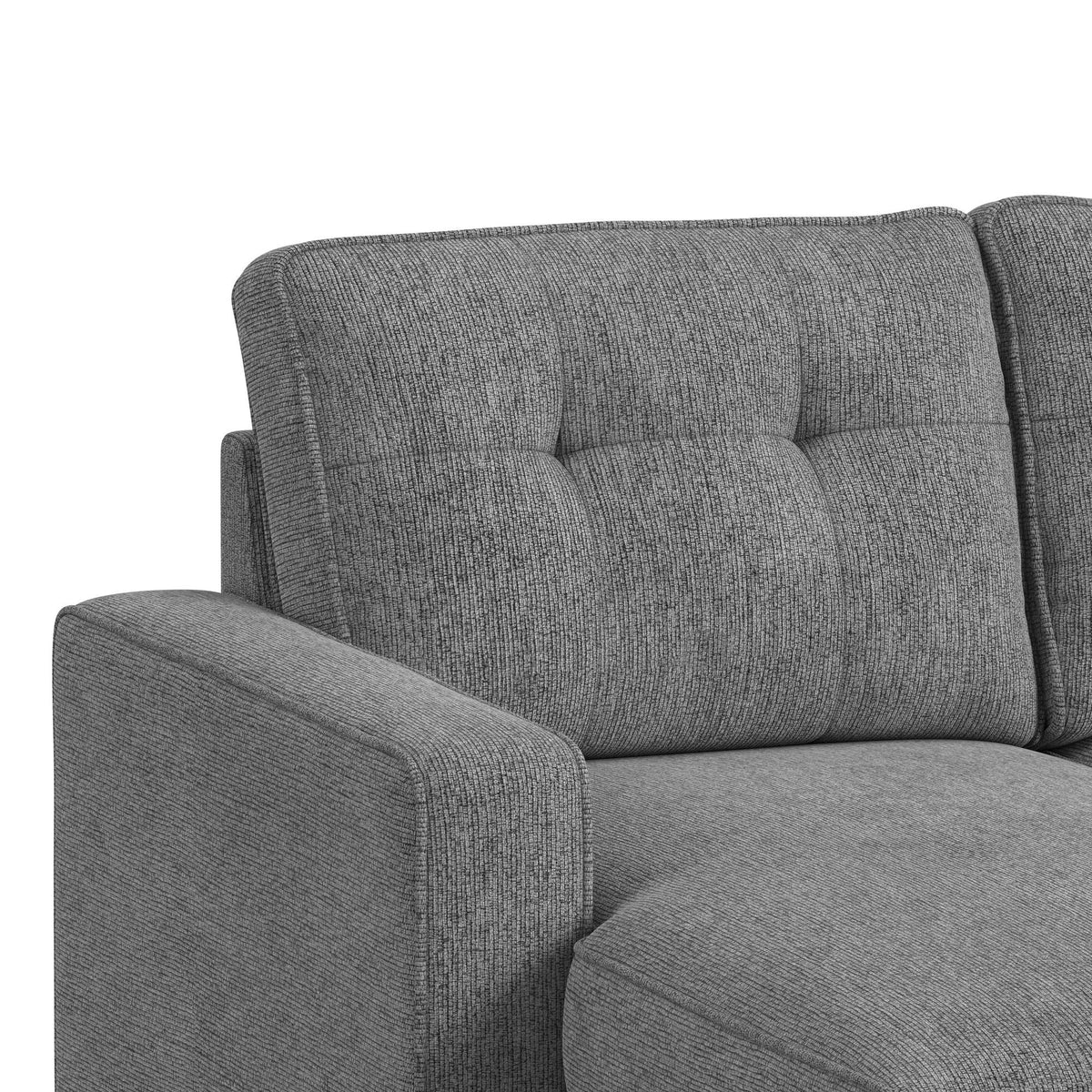 Homer 2 Piece Sectional in Clementine Gray by Elements International, view 7