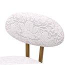 Round Print Bar Stools Upholstered Chairs For Kitchen (Set of 2)