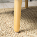 Modern Arm Chair With Tufted Back And Wooden Legs