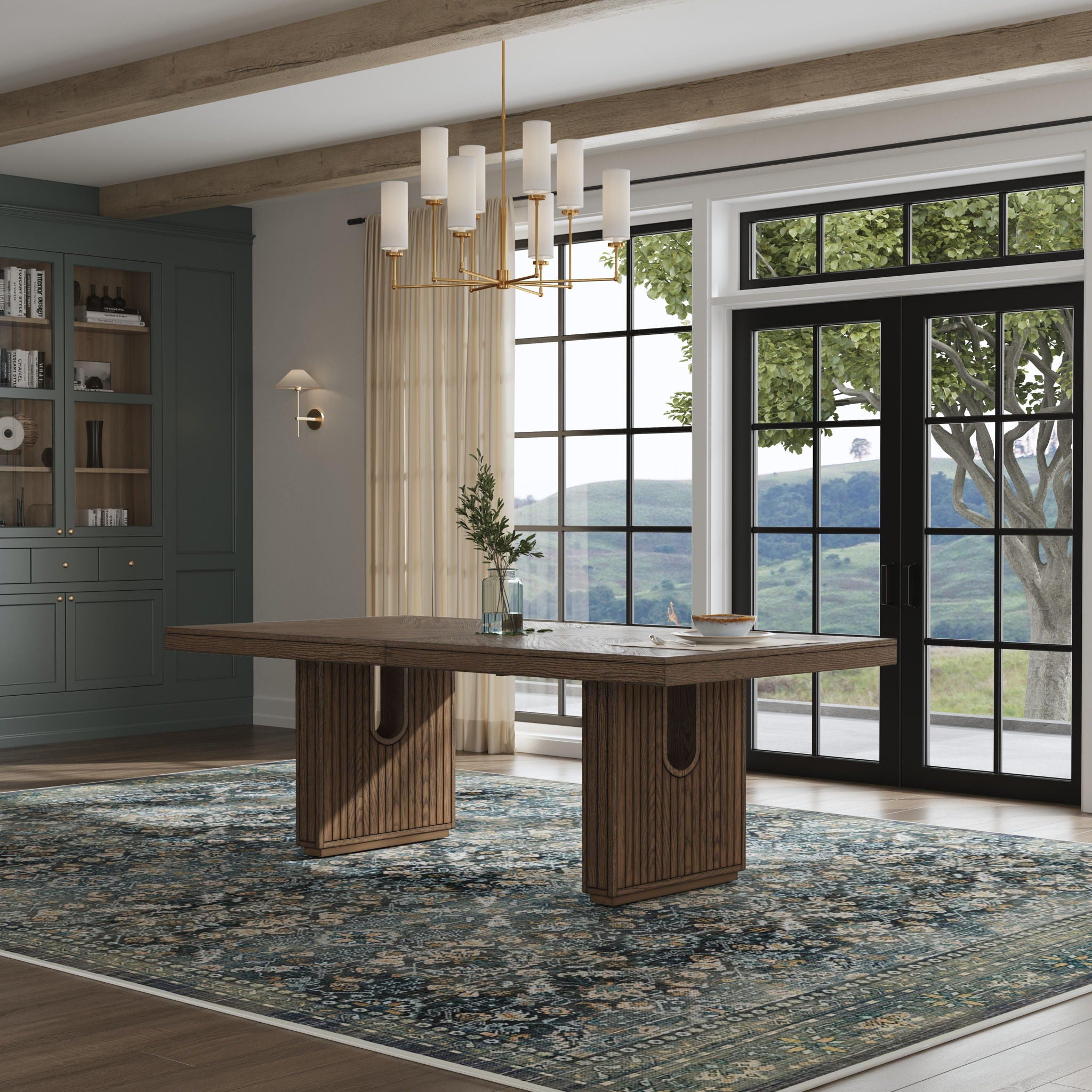 Athens - Rectangular Dining Table - Chocolate Brown