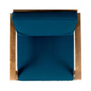 Kaleidoscope - Club Chair With Slat Paneling - Blue