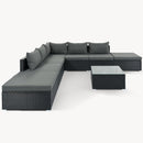 8 Pieces Outdoor Patio Furniture Conversation Wicker Sofa Set