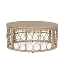 Bruce - Boho Inspired 4 Pieces Chat Set With Water Resistant Cushions - Brown