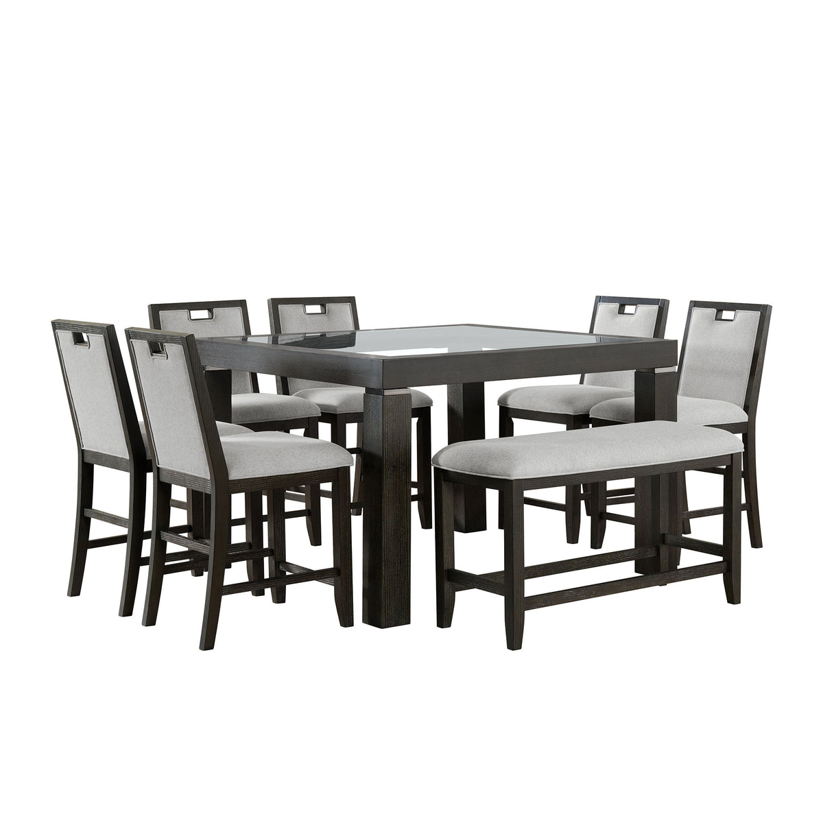 Elodie Counter Height Dining Set in Dark Gray by Elements International, view 2