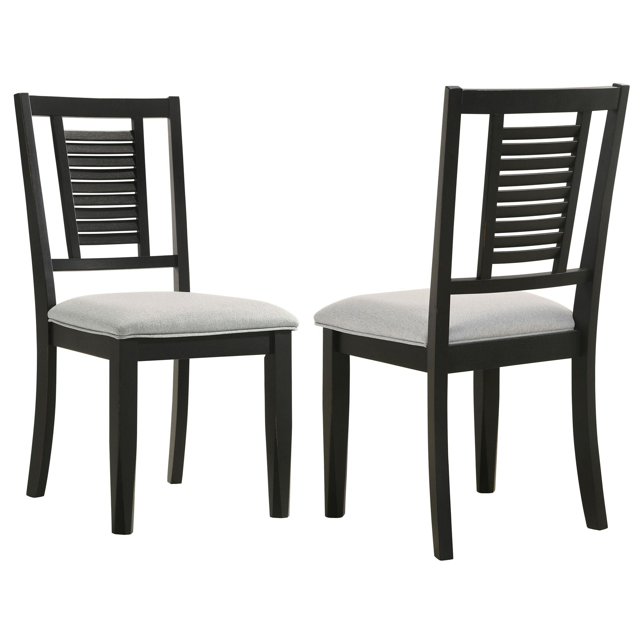 Appleton Wood Dining Side Chair Washed Black (Set of 2) - Atlantic Fine Furniture Melbourne FL