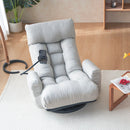 Adjustable Swivel Lounge Chair With 360 Degree Rotating Seat And Headrest Support