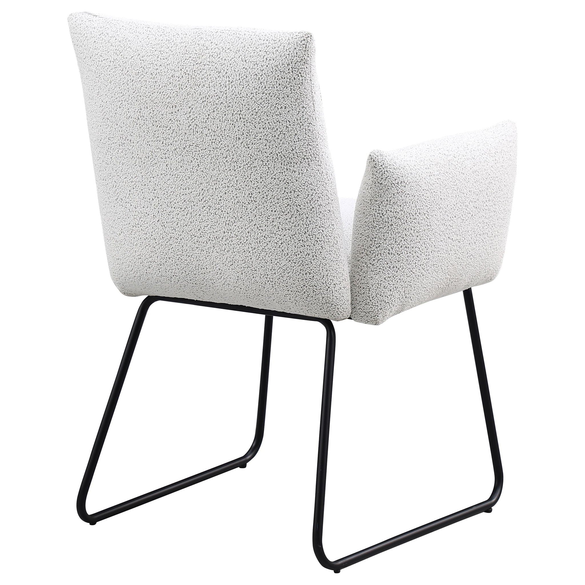 Ackland Upholstered Dining Arm Chair Light Grey (Set of 2)