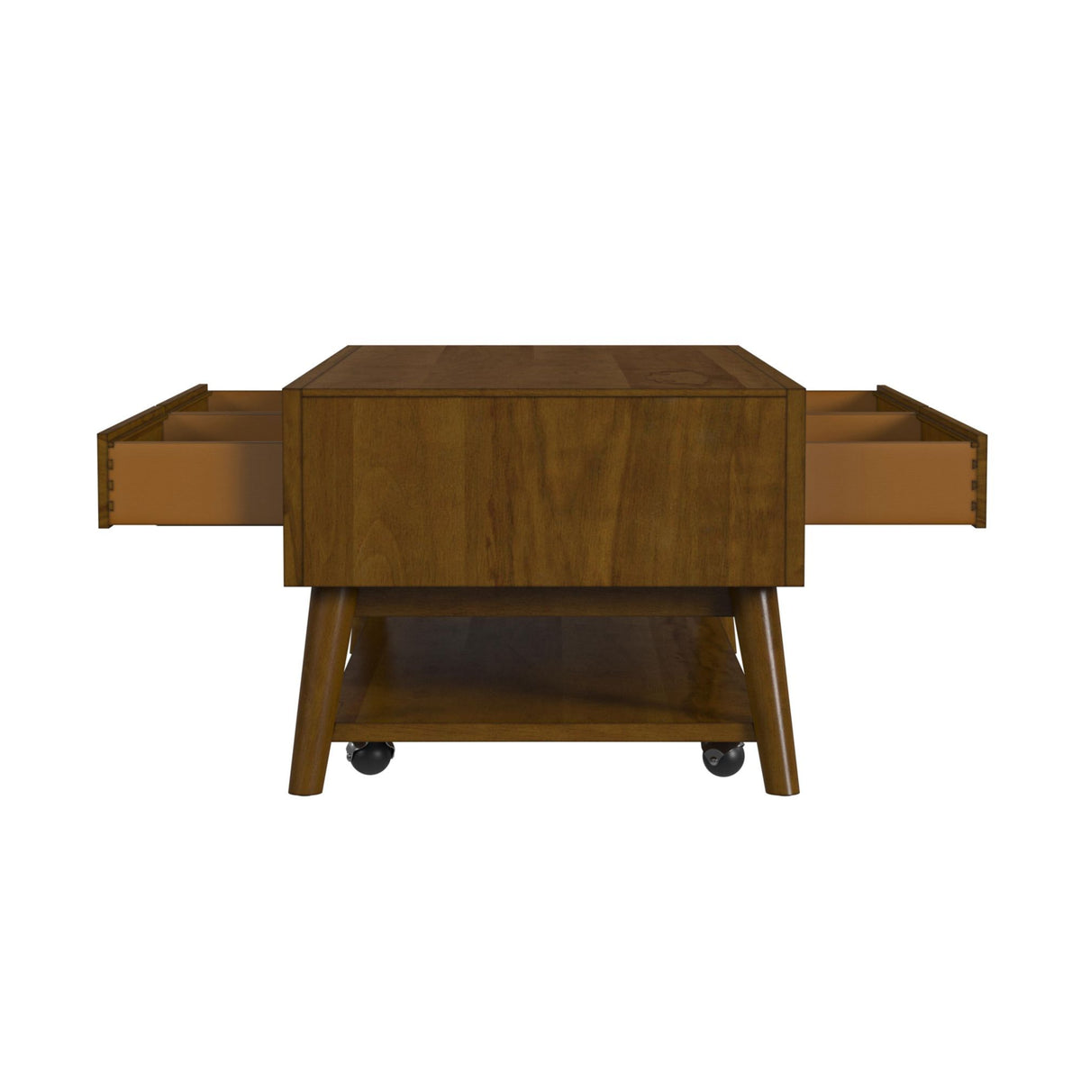 Santa Barbara 3 Piece Occasional Table Set (Coffee Table & Two End Tables) in Walnut by Elements International, view 8