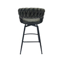 Bar Stool 360 Swivel With Back Footrest