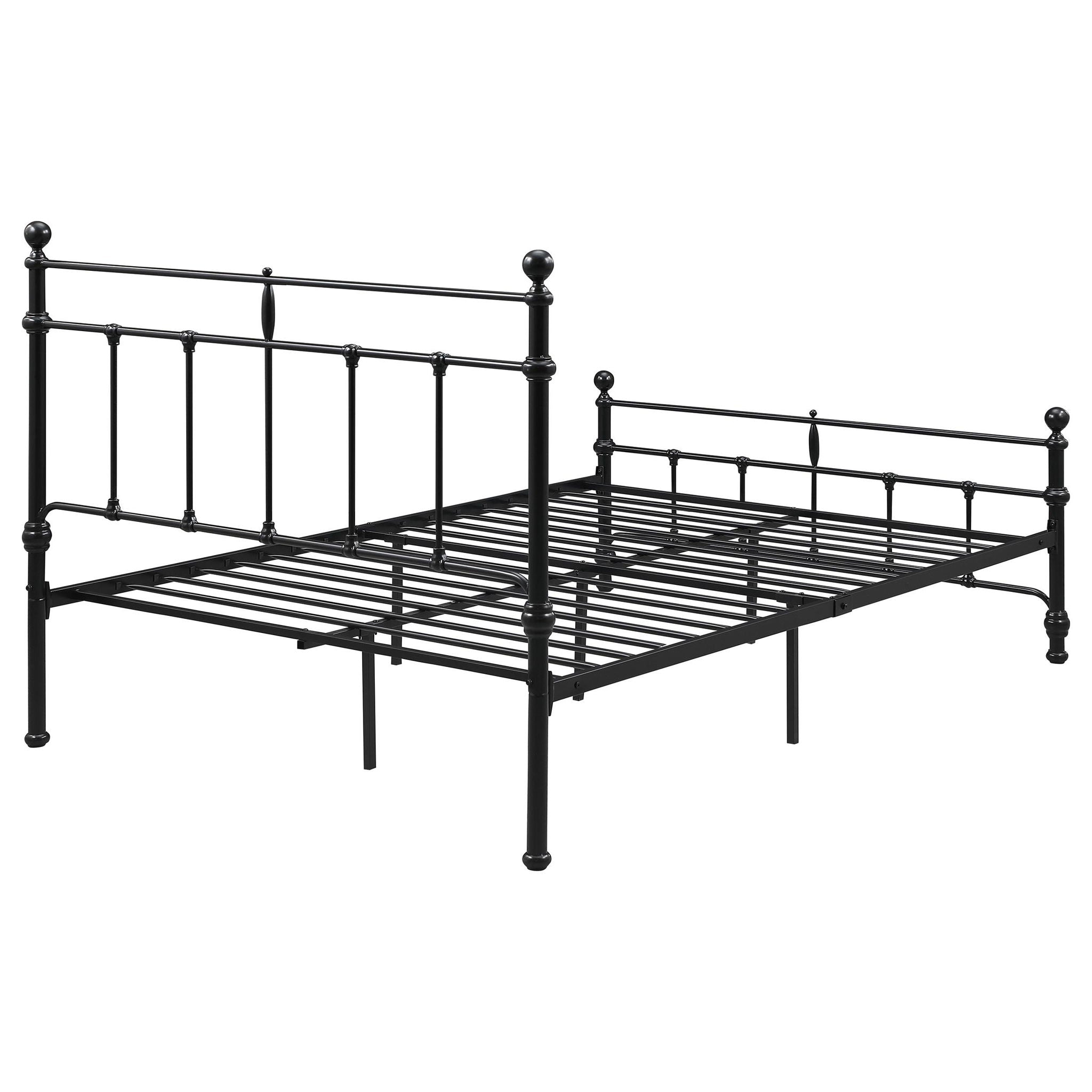 Novak 48-inch Metal Full Open Frame Bed Matte Black