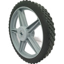 Universal 12" Spoked Plastic Wheel And Tire For Lawn Mowers & Trolley Carts, 10 Pack - Black