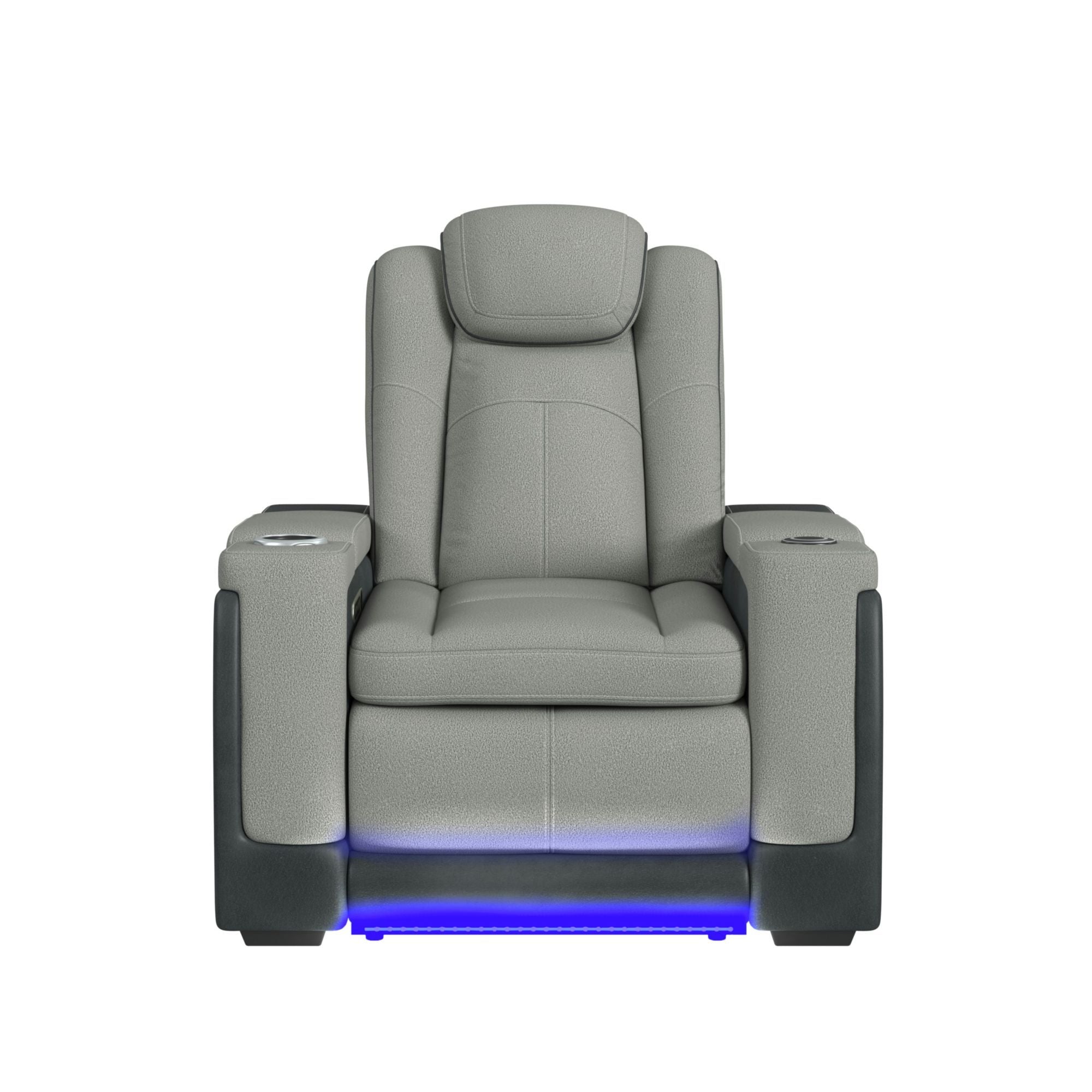 Lantana Power Motion Recliner With Power Headrest, LED , Wireless Charger And Cup Holder in Gray by Elements International, view 12