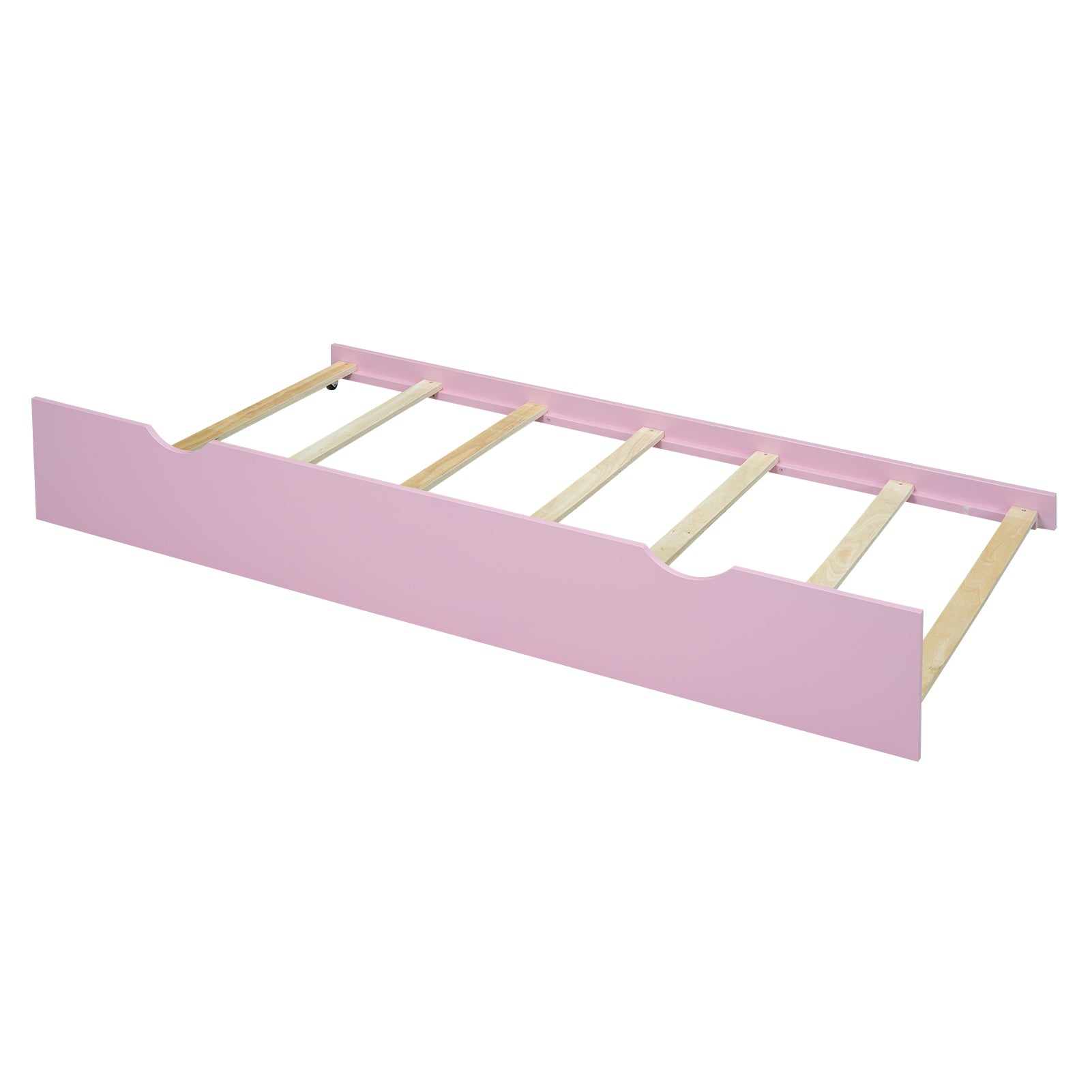 Twin Size Wood House Bed with Fence and Writing Board,Pink - Atlantic Fine Furniture Melbourne FL