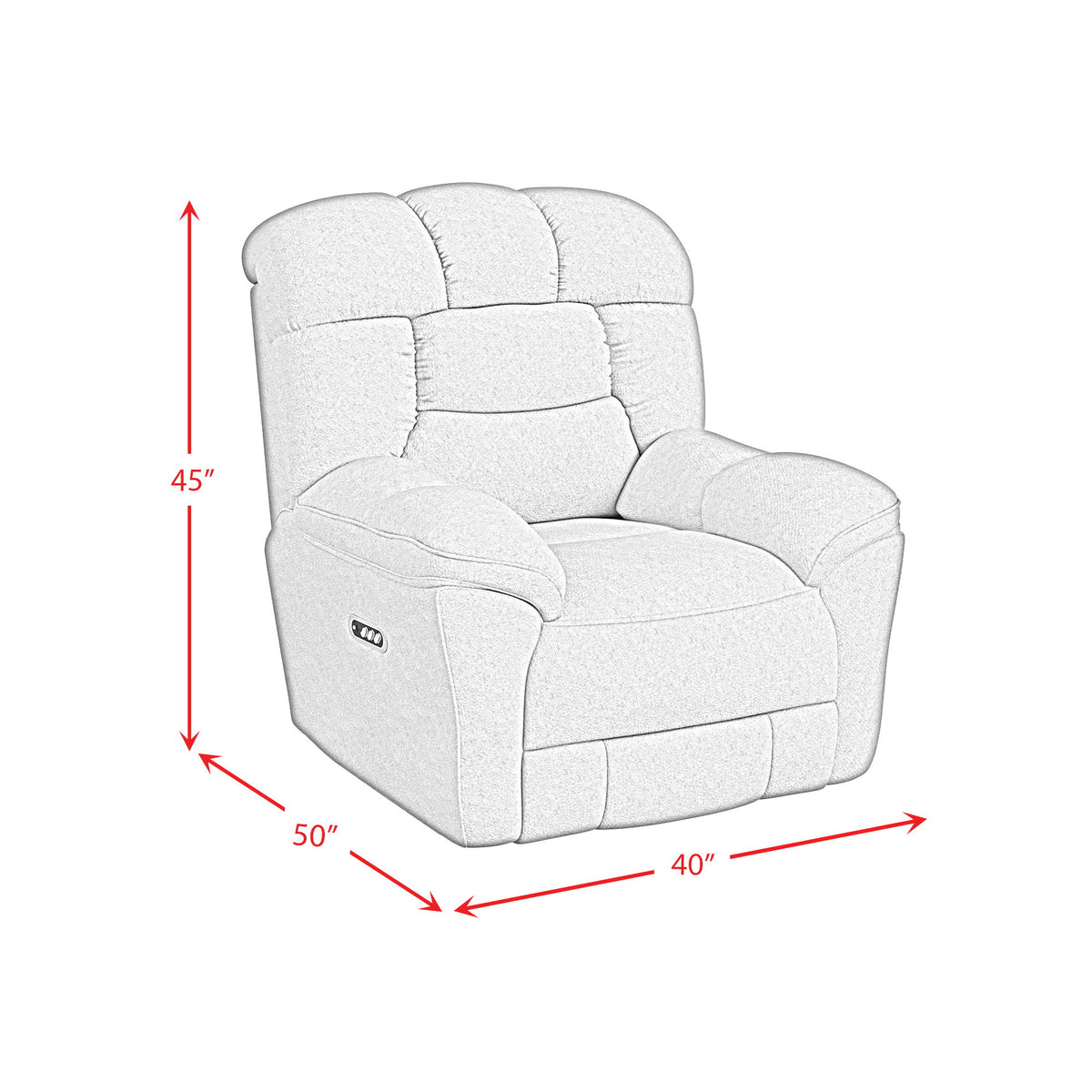 Kelsey P3 Recliner, Zero Gravity, Memory Foam in Bama Toast by Elements International, view 5