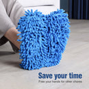 Microfiber Mop Slippers For Floor Cleaning, Machine Washable, 3 Pieces - Blue / Green / Red