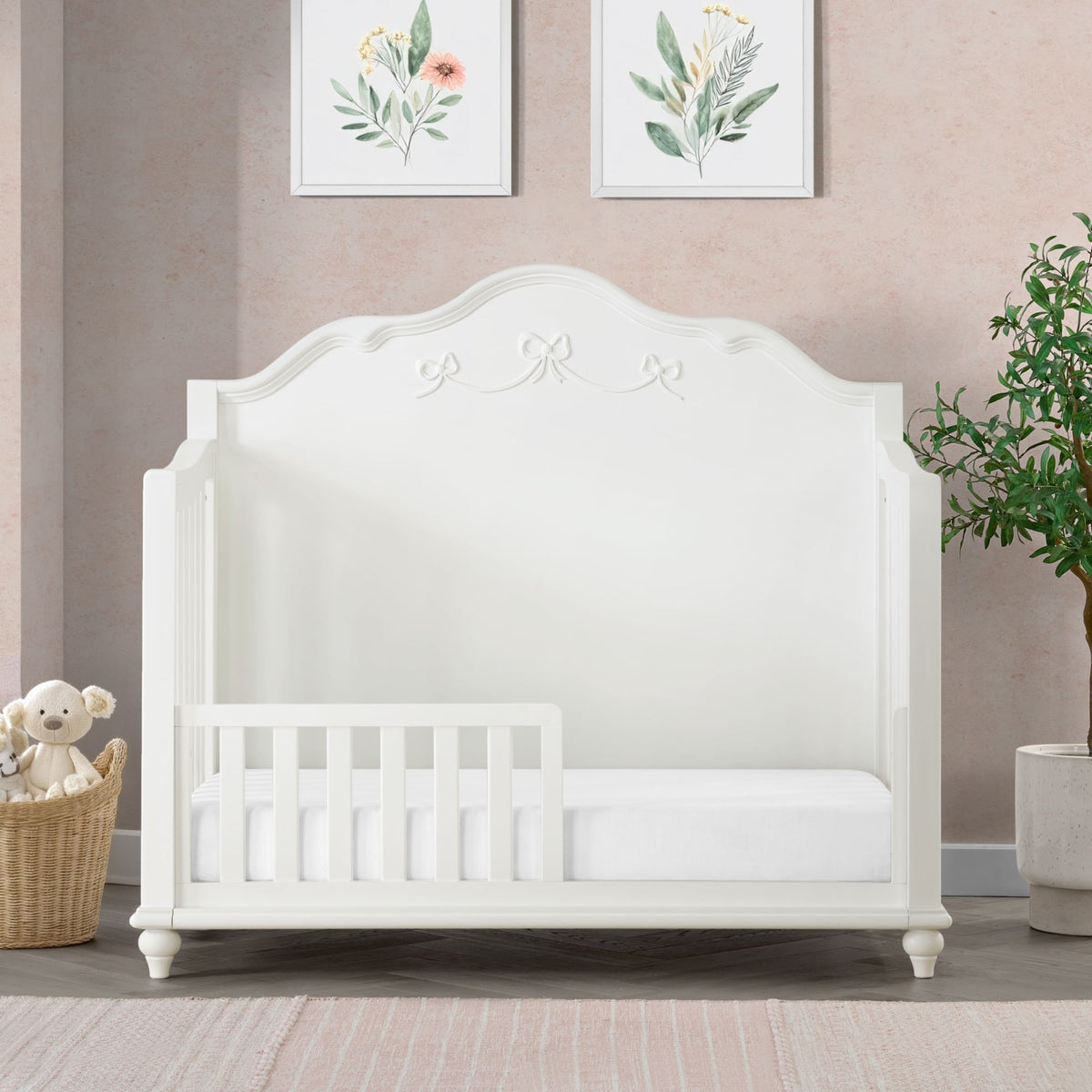 Alana Crib With Guardrails in White by Elements International, view 5