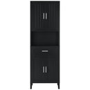 Freestanding Tall Bathroom Cabinet With Soft Close Doors And Adjustable Shelves