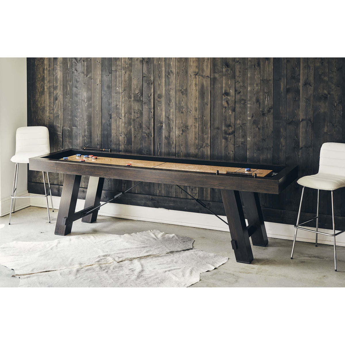 Titus 108" Shuffleboard Table in Brown by Elements International, view 5