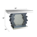 Nysa - 47" X 14" Console Table - Mirrored & Faux Crystals