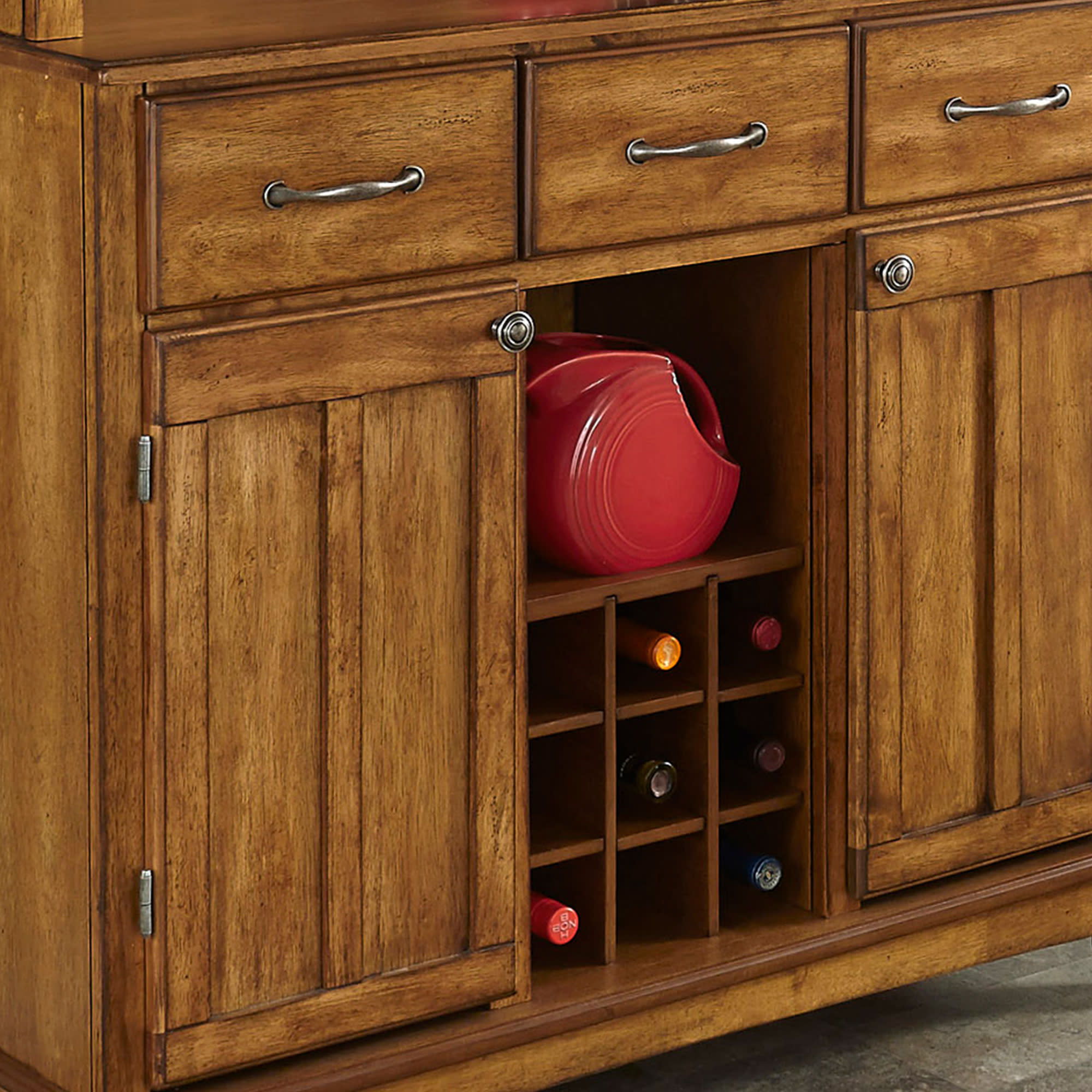 Buffet Of Buffets - Buffet With Hutch Cottage Oak Wood Top