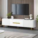 Minimalist TV Stand For TVs Up To 85", Modern Entertainment Center Media Console With 4 Spacious Cabinets For Living Room