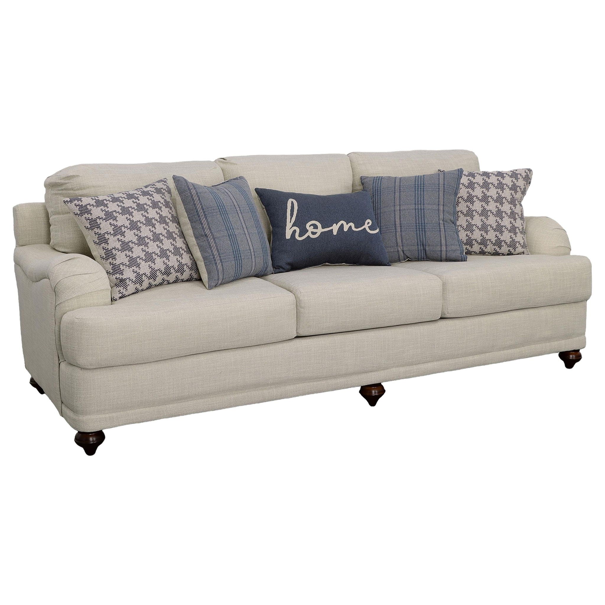 Glenn 2-piece Upholstered Sofa Set Light Grey and Blue