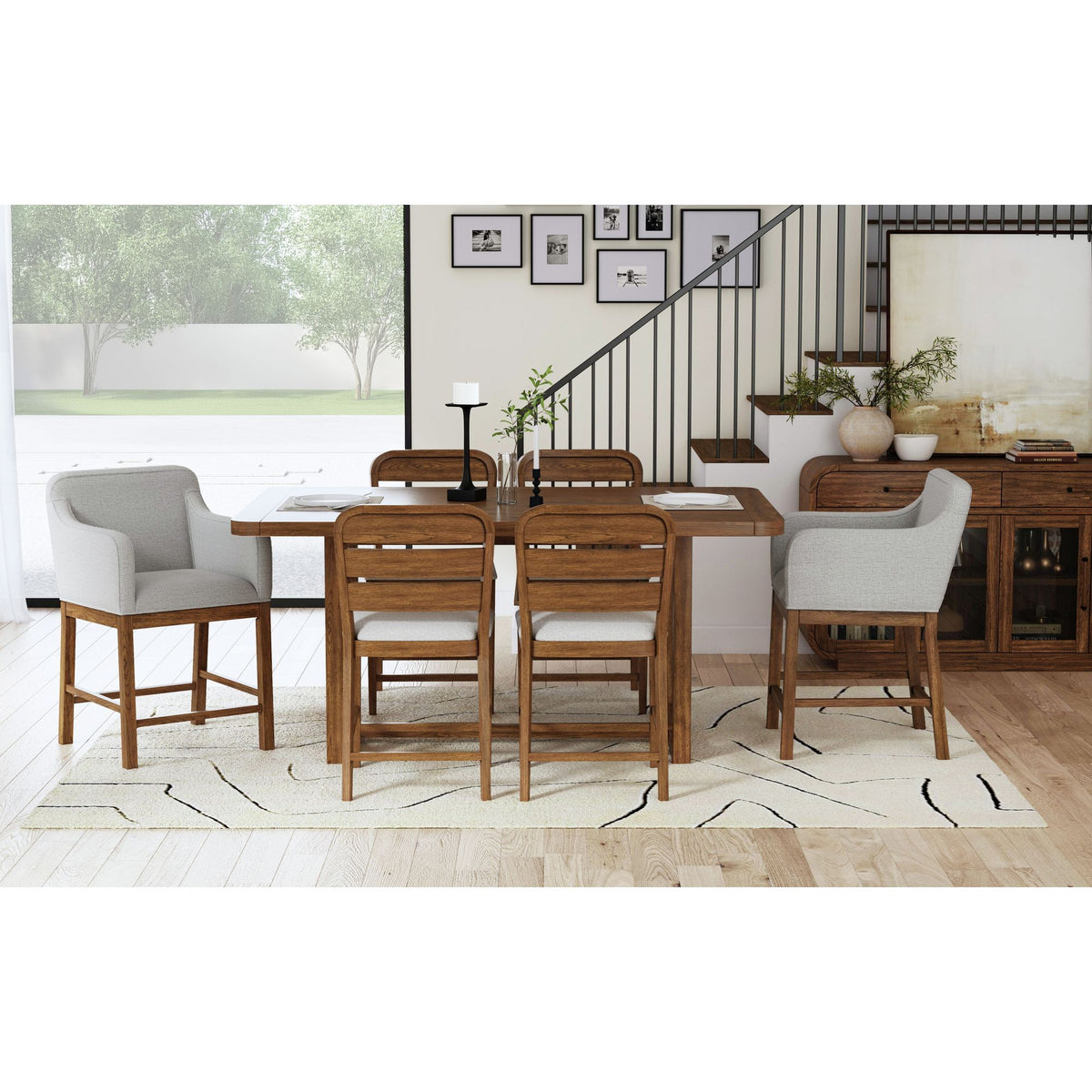 Glinda Counter Table in Brown by Elements International, view 8