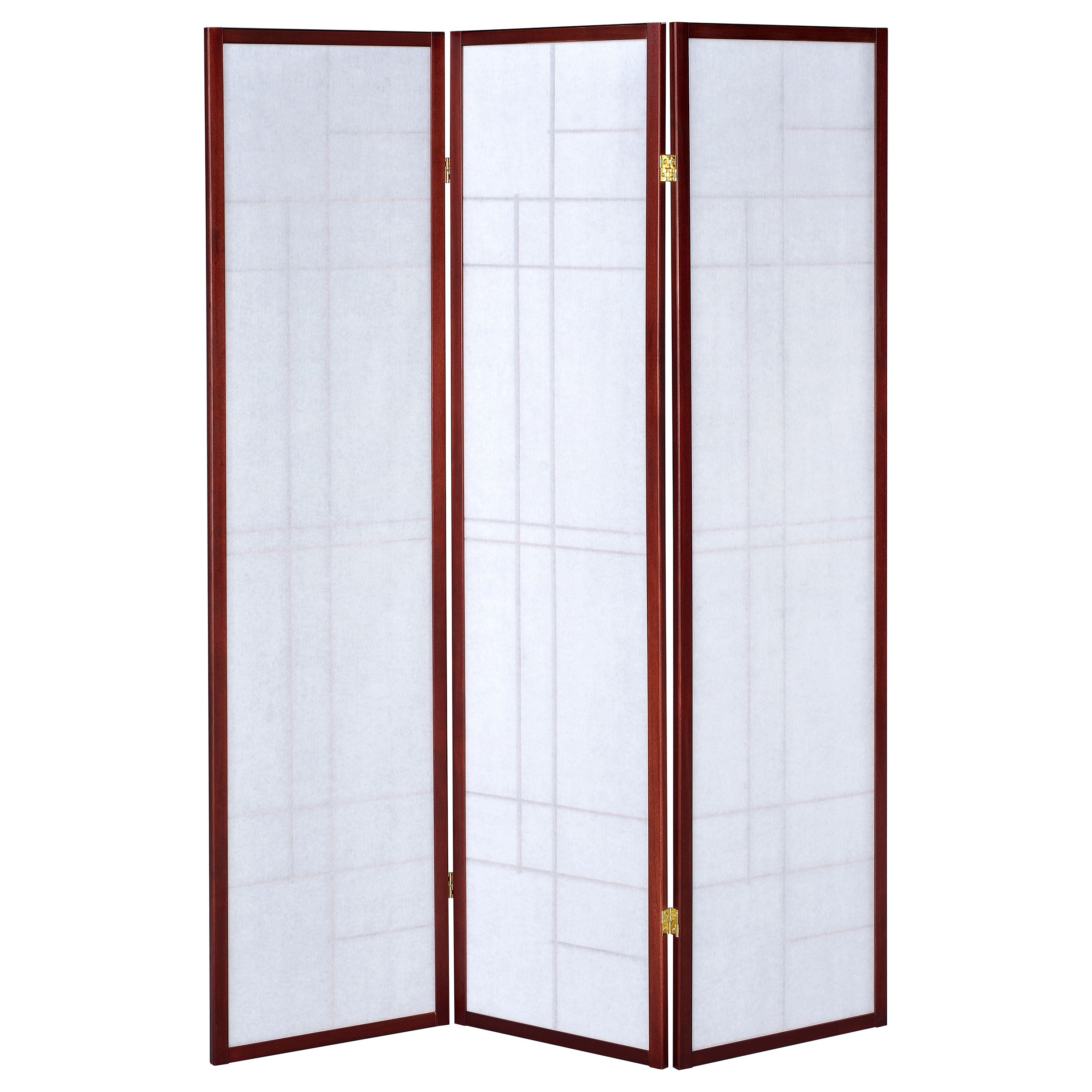 Katerina 3-Panel Room Divider Folding Shoji Screen Cherry — view 5
