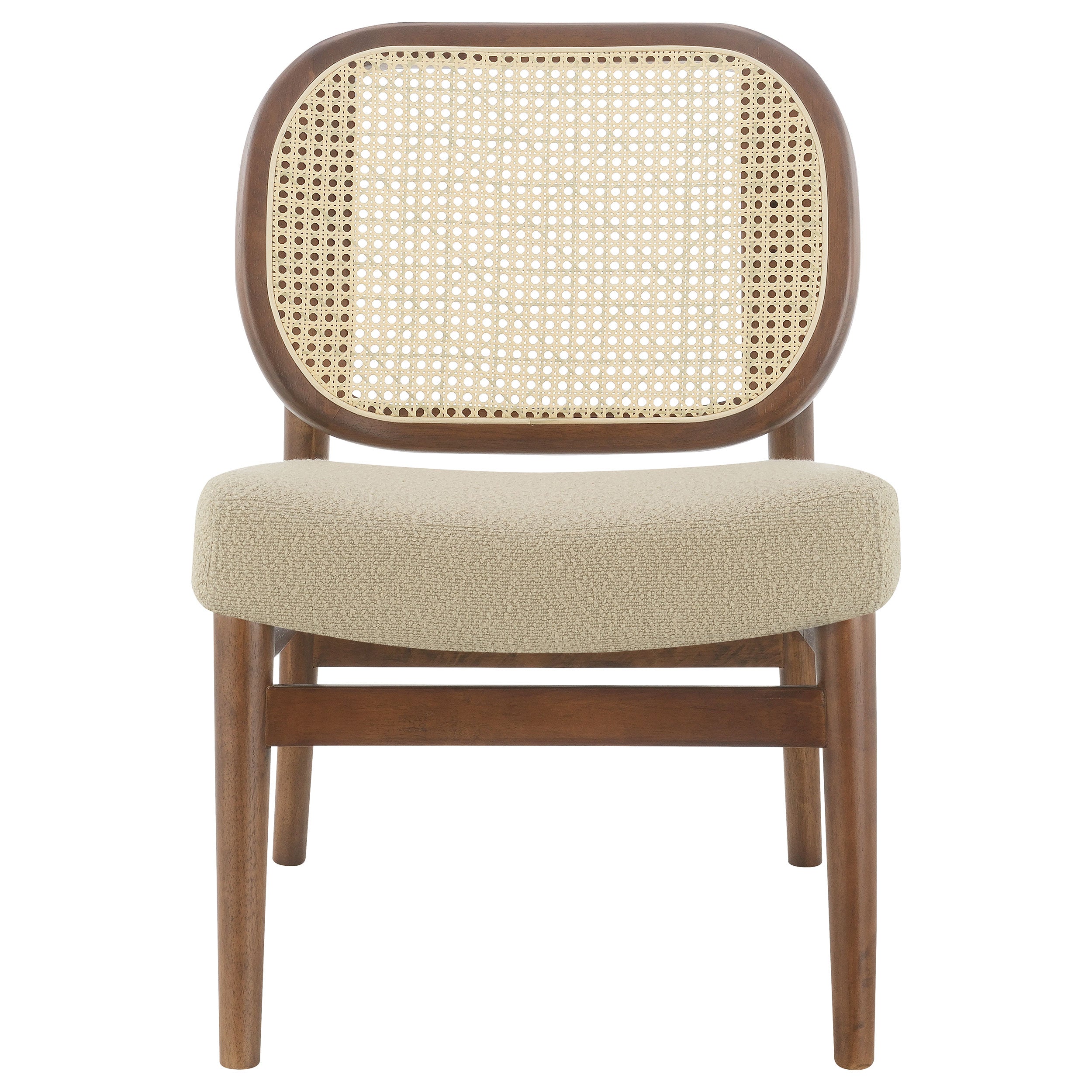 Rayo Rattan Cane Back Accent Chair with Padded Seat Camel — view 3