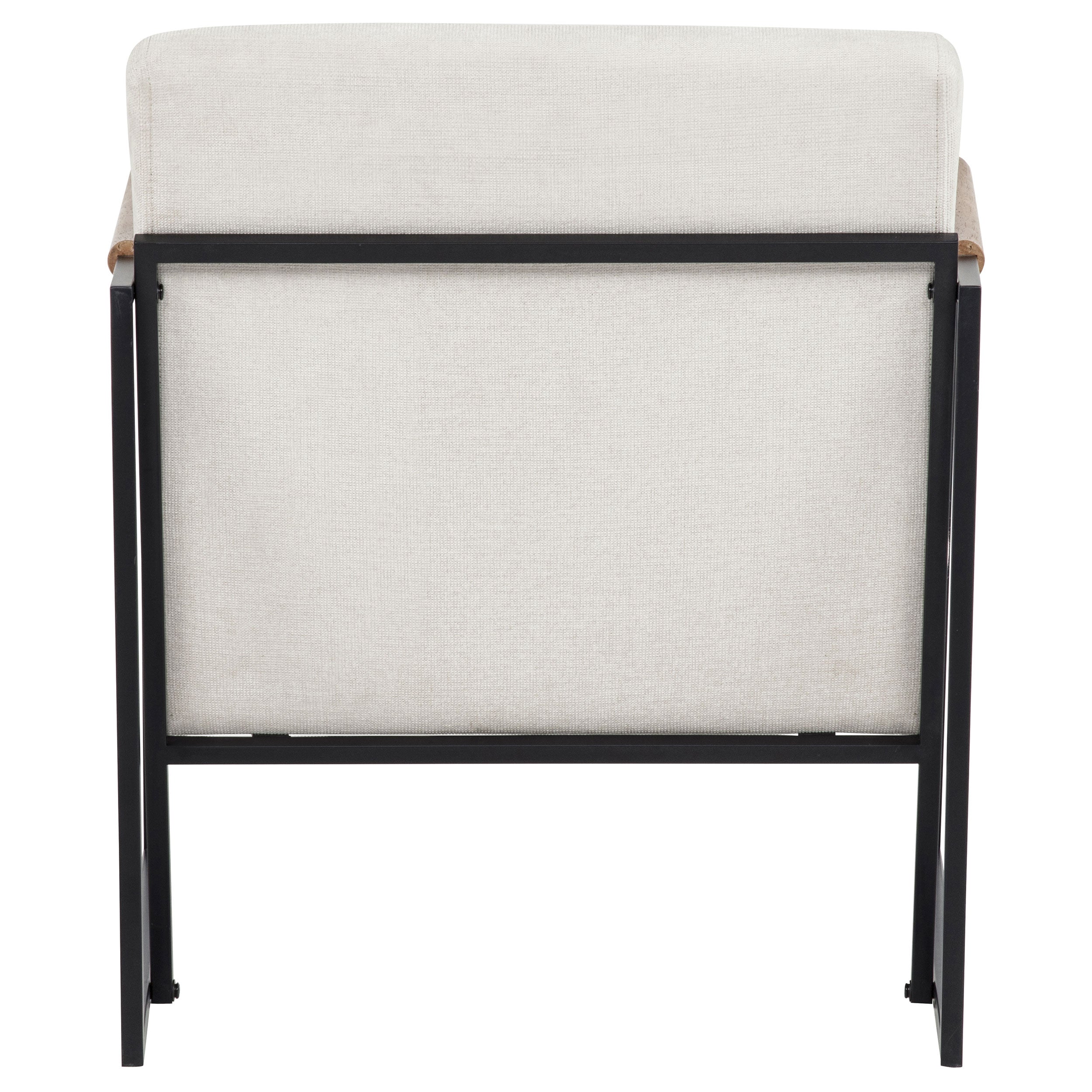Monsen Fabric Upholstered Metal Frame Accent Chair Ivory — view 7