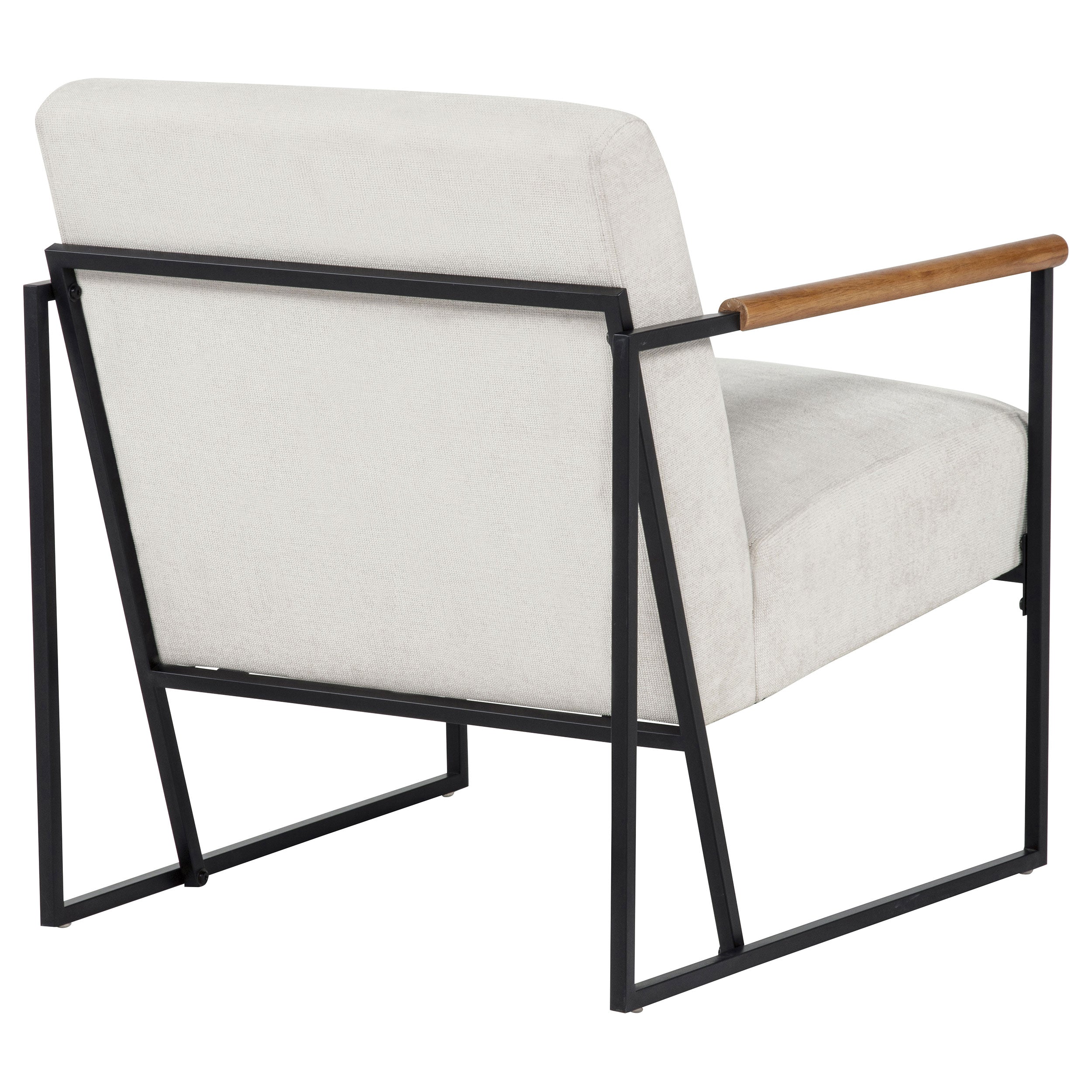 Monsen Fabric Upholstered Metal Frame Accent Chair Ivory — view 8