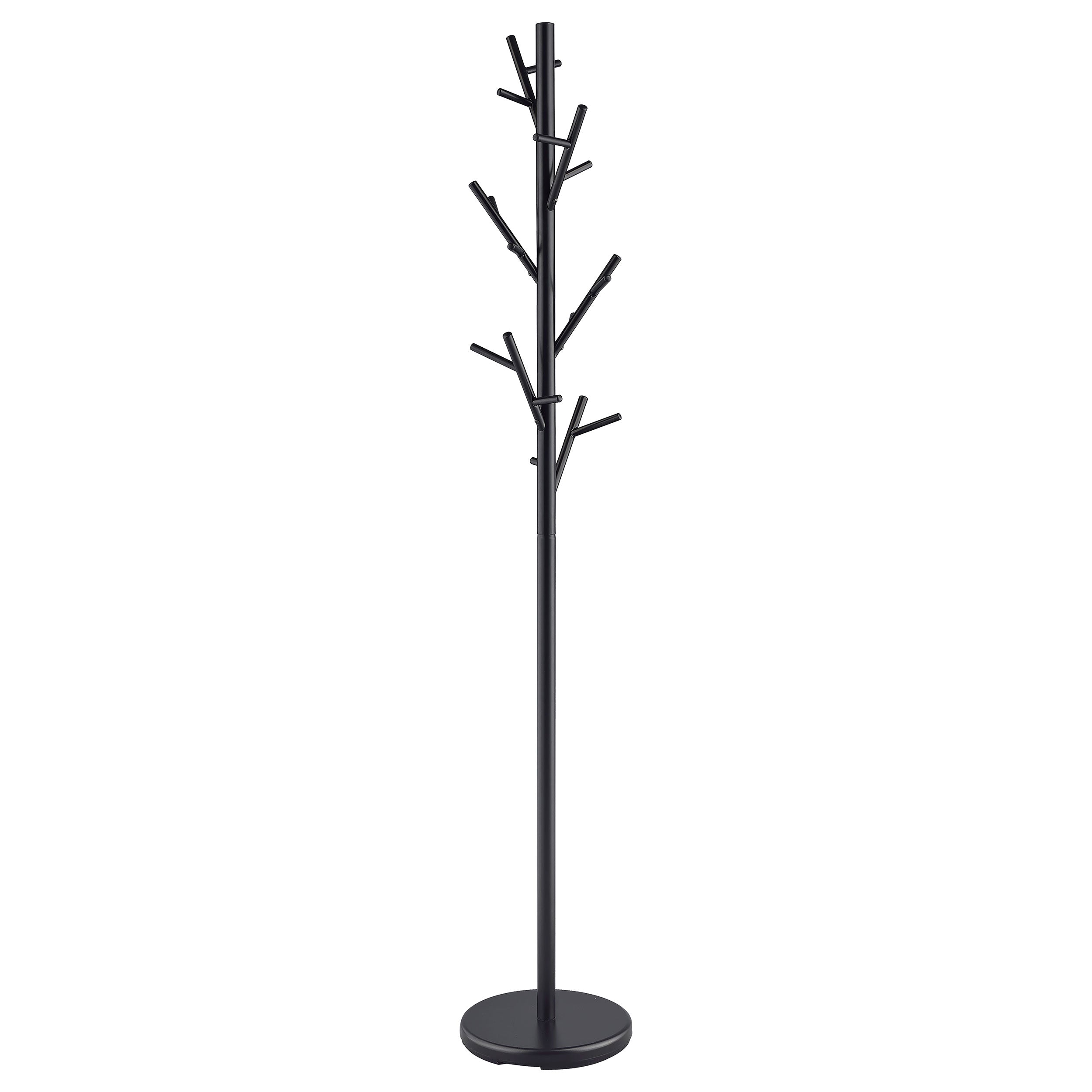 Clover 18 Hook Freestanding Metal Coat Rack Hat Hanger Black — view 3