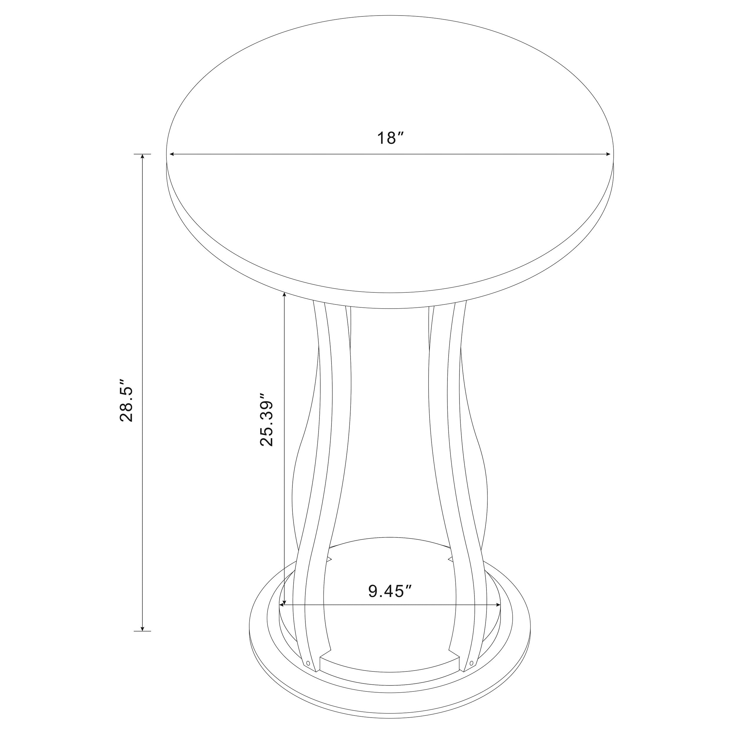 Elton Round Faux Marble Top Plant Stand Brown — view 4