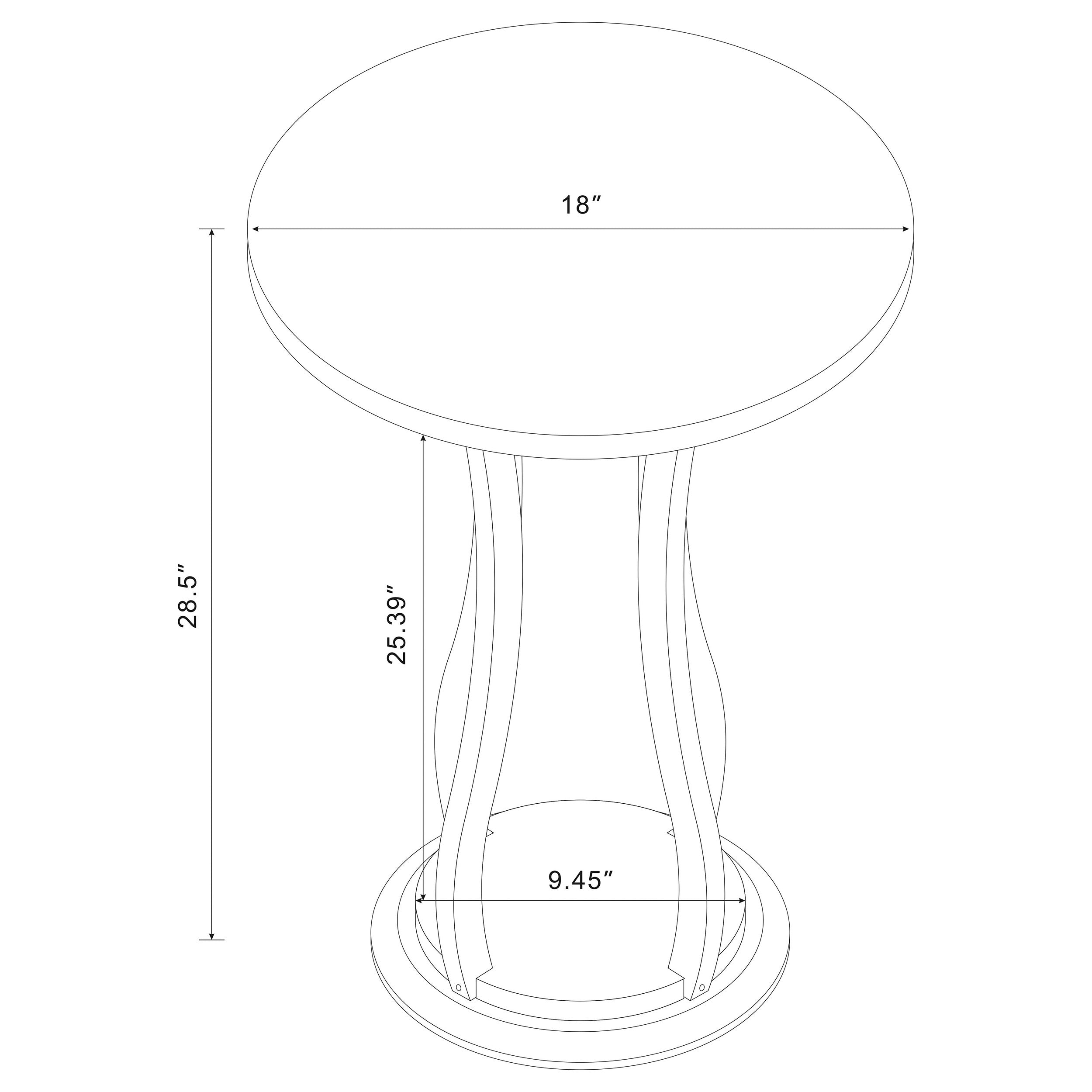 Elton Round Wood Top Accent Plant Stand Cherry — view 4